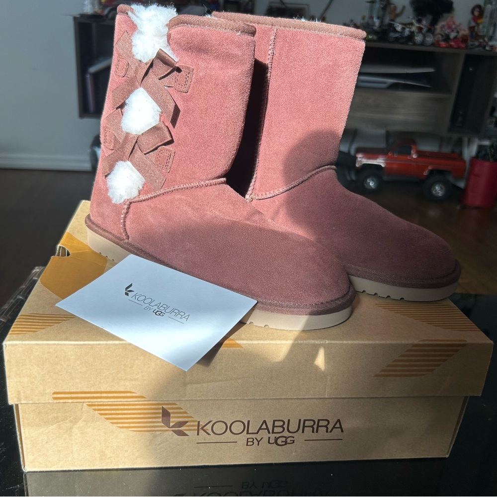 Koolaburra Women's Suede Boots with Pom Poms